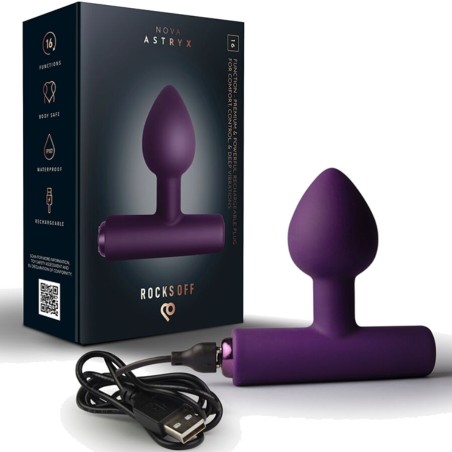 plug anal vibrador recargable de 16 funcions nova-astryx-premium