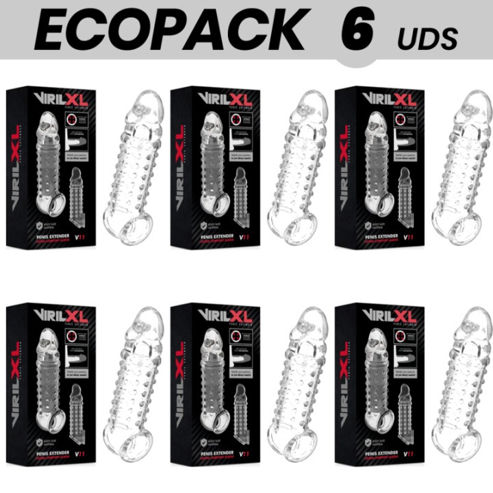 VIRILXL Kit de 6 capas e extensores pênis ECOPACK V11