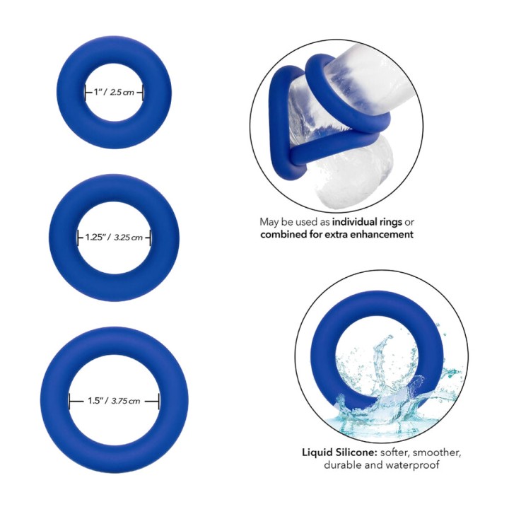 CALEXOTICS Conjunto de 3 anéis para o pênis ADMIRAL D-238320
