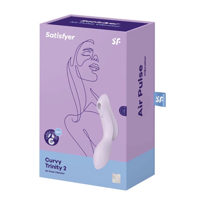 SATISFYER Klitorislock med vibration CURVY TRINITY 2