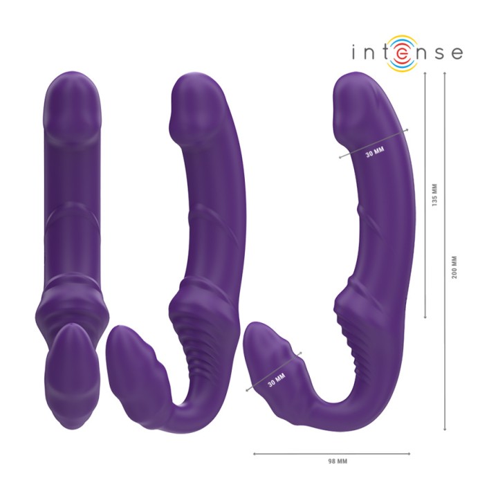 INTENSE Dual vibrator with remote control JILL 20 CM