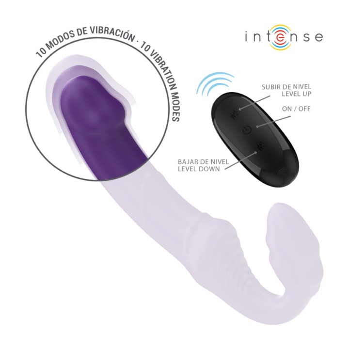 INTENSE Dubbele vibrator met afstandsbediening JILL 20 CM