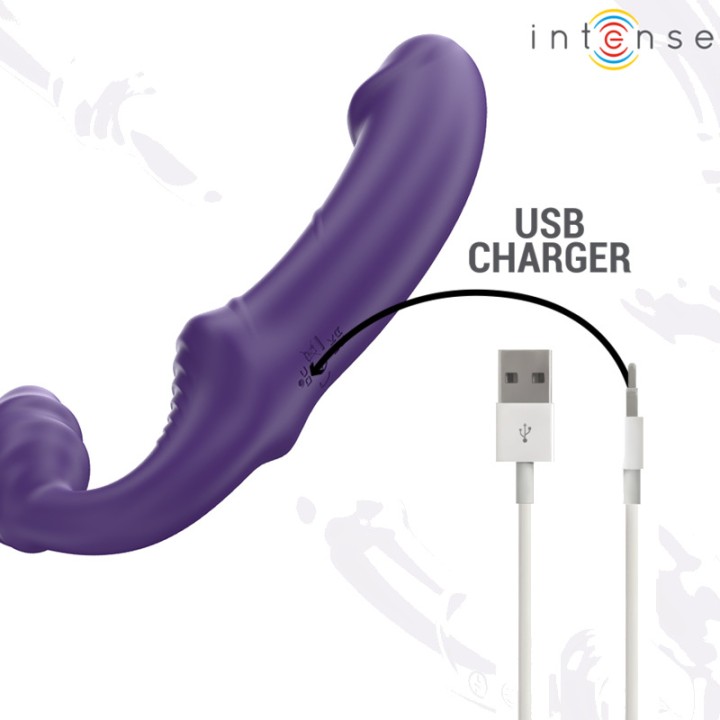 INTENSE Dual vibrator with remote control JILL 20 CM