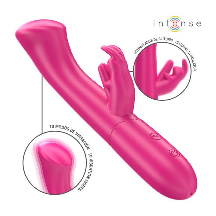 INTENSE Rabbit-Vibrator mit 10 Vibrierstufen JULIETA 18,6 CM