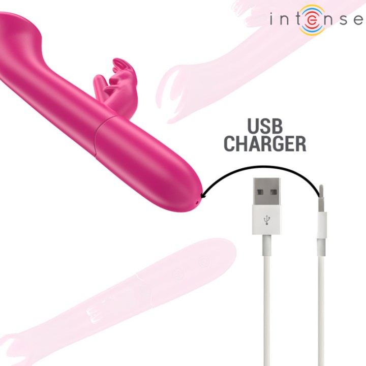 INTENSE Rabbit-vibratør med 10 vibrationer JULIETA 18,6 CM