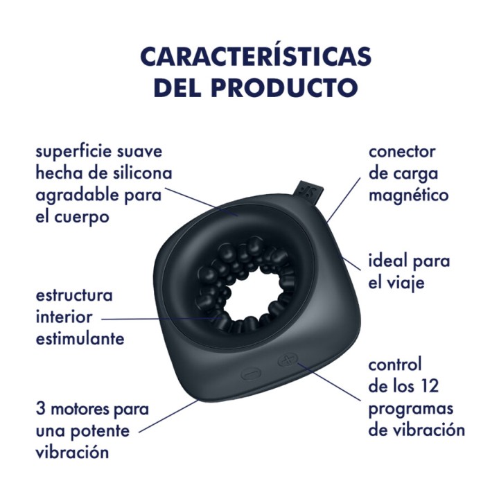 SATISFYER Masturbator für Männer mit Vibrierfunktion RING