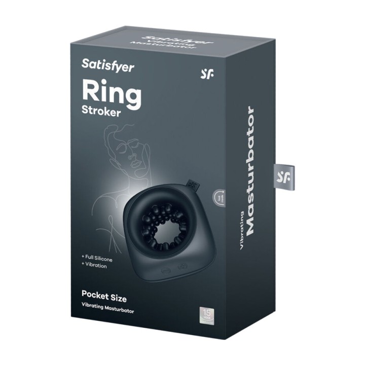 SATISFYER Mandeldild med vibration RING STROKER D-238138