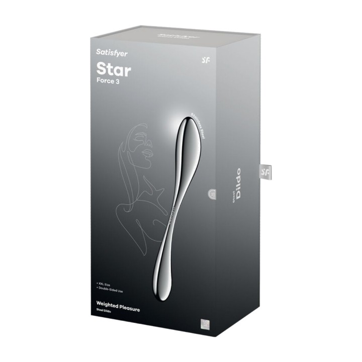 SATISFYER Dildo de acero inoxidable doble uso STAR FORCE
