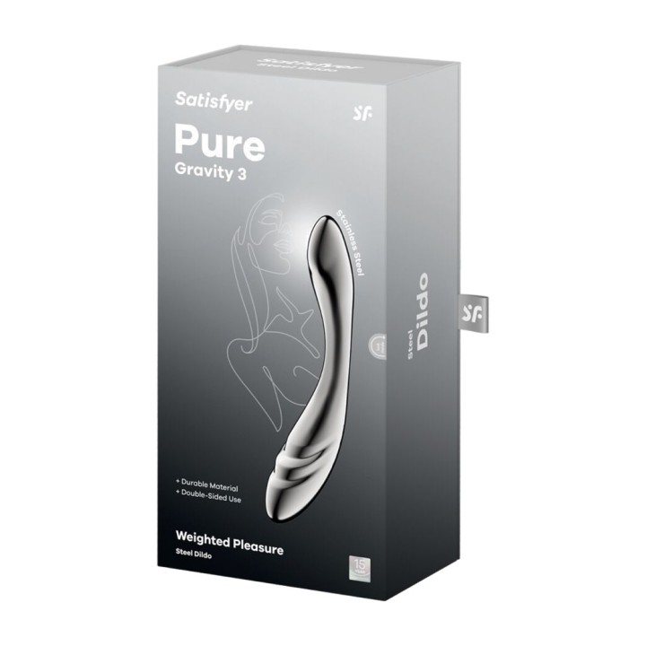 SATISFYER Dildo de oțel inoxidabil cu două folosiniți PURE