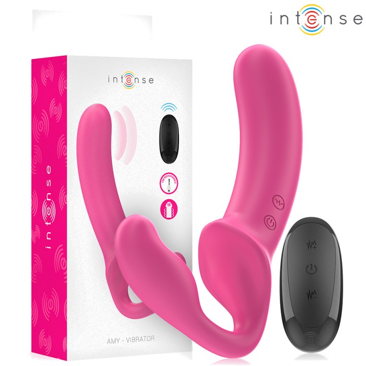 INTENSE Dual vibrator with remote control AMY 20 CM D-244455