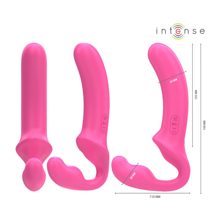 INTENSE Vibrador doble amb control remot AMY 20 CM D-244455