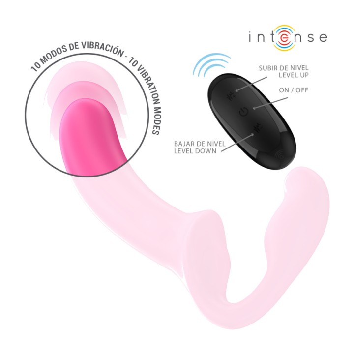 INTENSE Vibrator dublu cu control remote AMY 20 CM D-244455