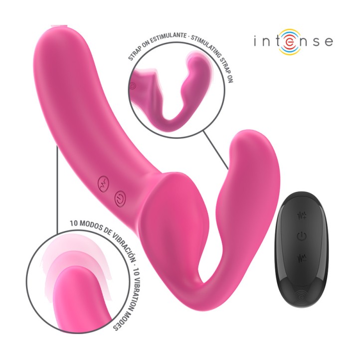INTENSE Vibrador doble con control remoto AMY 20 CM