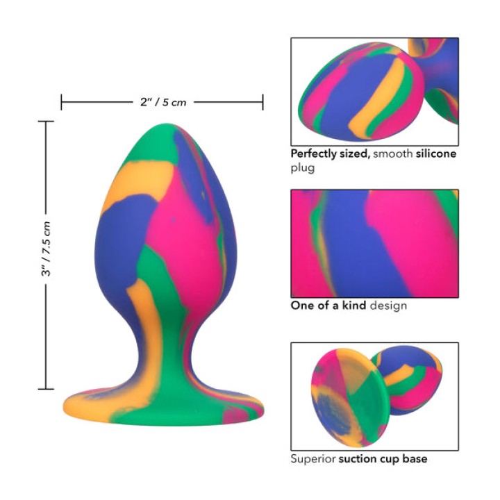 CALEXOTICS Analný plug CHEEKY TIE-DYE D-232202VAR