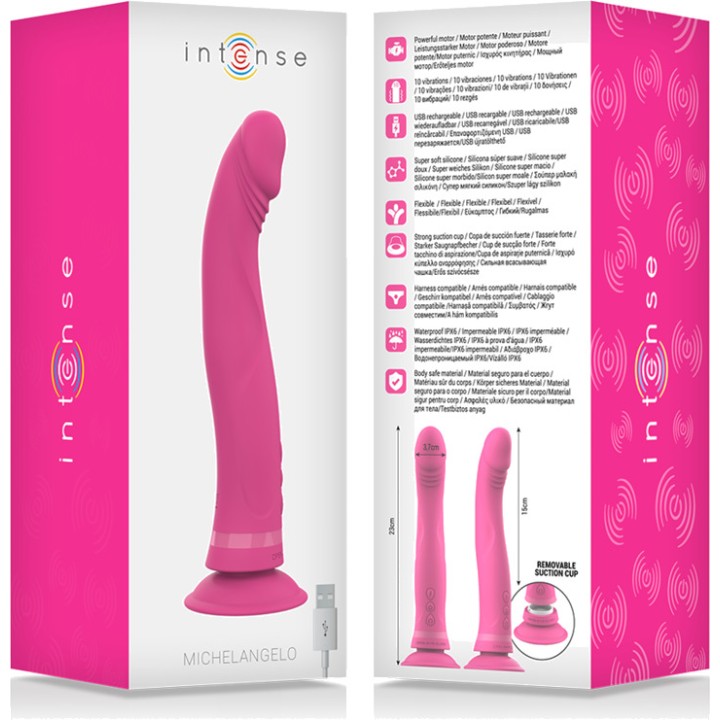 INTENSE Vibrating silicone dildo MICHELANGELO D-234764