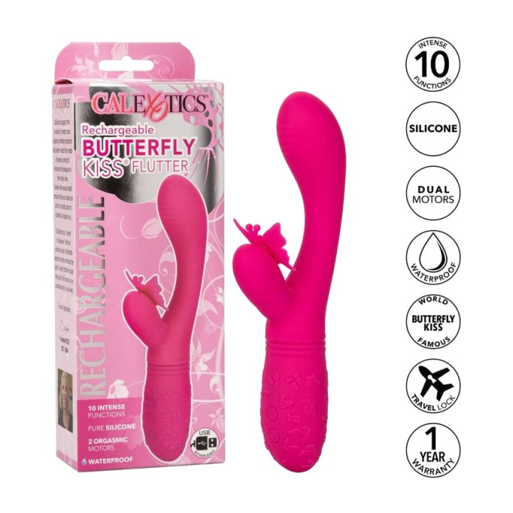 CALEXOTICS Vibrátor so štětcom BUTTERFLY KISS FLUTTER