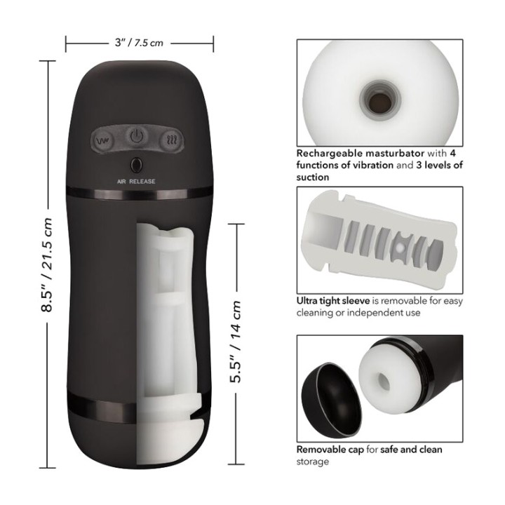 CALEXOTICS Stimulateur masculin avec vibration et aspiration