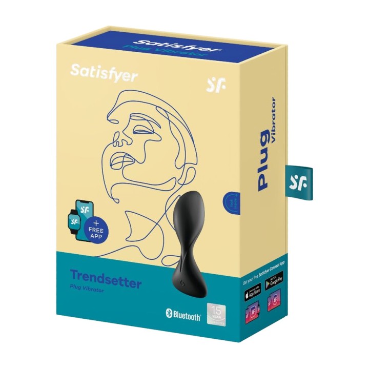 SATISFYER Plug anal vibrante avec application TRENDSETTER