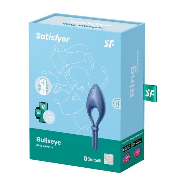 SATISFYER Vibreringsring för penis med app BULLSEYE