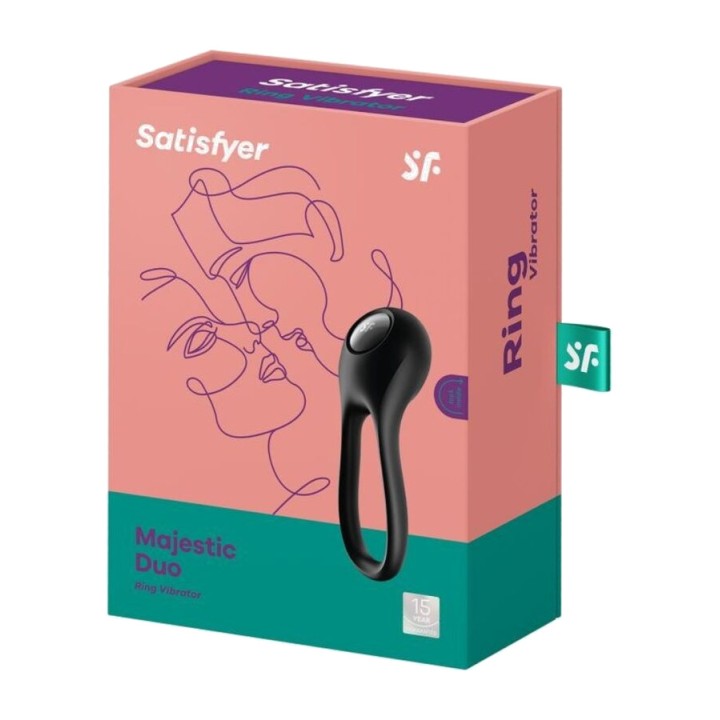 SATISFYER Vibrationsring für den Penis MAJESTIC DUO D-230151