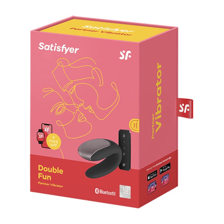 SATISFYER Wibrator dla par z klawiaturą remote DOUBLE FUN