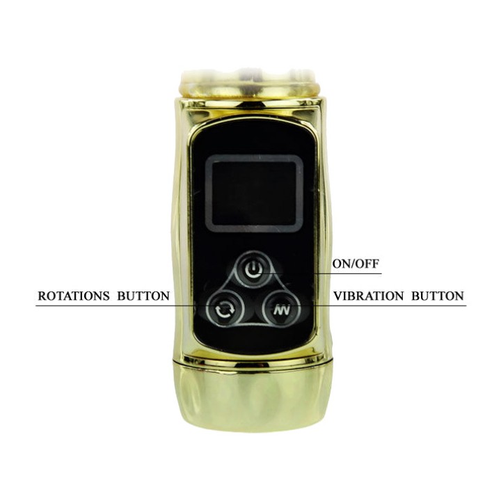 BAILE Vibrátor so štětcom SIBERIA PASSION GOLD D-199959