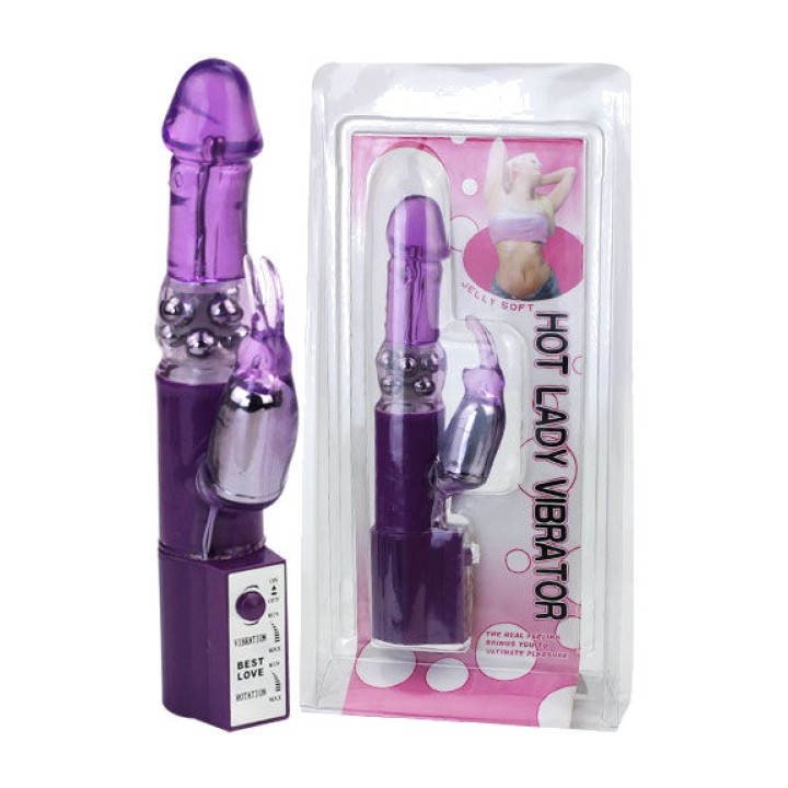 BAILE Rotating rabbit vibrator with pearls HOT LADY II