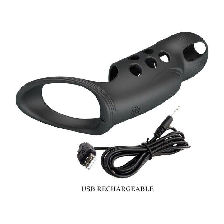 PRETTY LOVE Rechargeable penis vibrator ring CRAIG D-246156