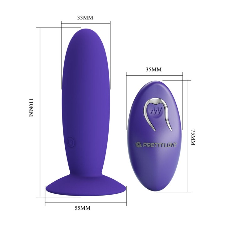 PRETTY LOVE Plug anal vibrator cu control remote YOUTH