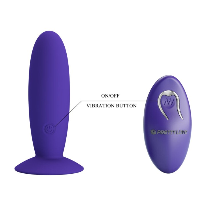 PRETTY LOVE Plug anal vibrator cu control remote YOUTH