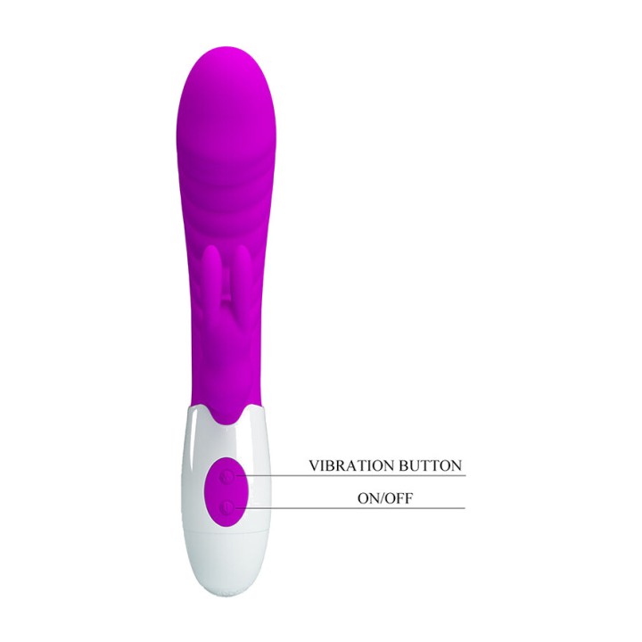 PRETTY LOVE Vibrátor so štětcom NAUGHTY BUNNY D-245190
