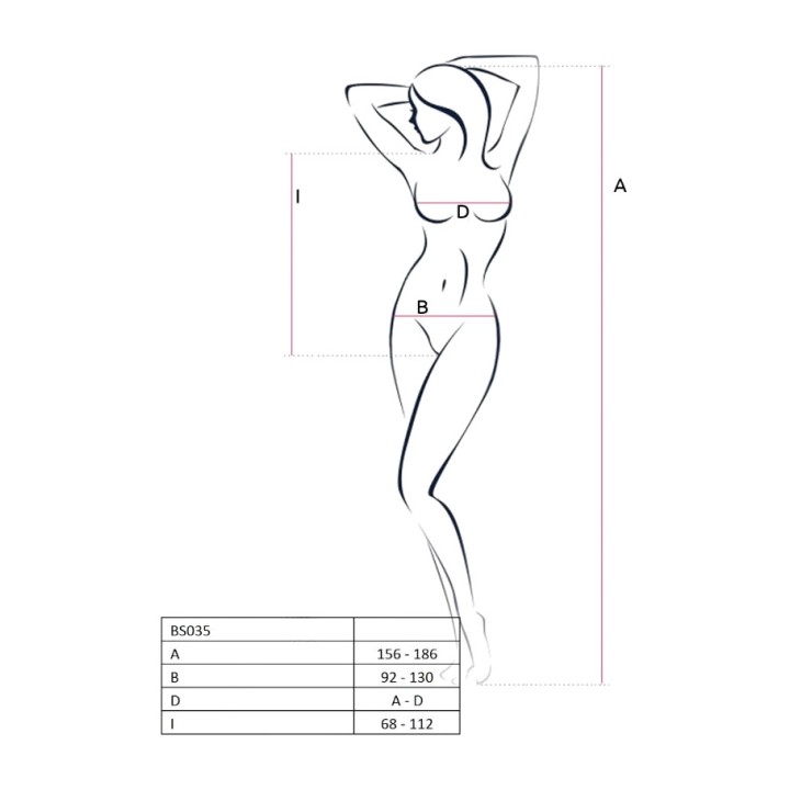 PASSION Bodystocking dla kobiety BS035 D-216411VAR