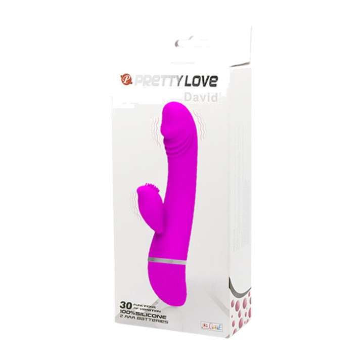 PRETTY LOVE Vibrátor so štětcom FLIRTATION DAVID D-207058