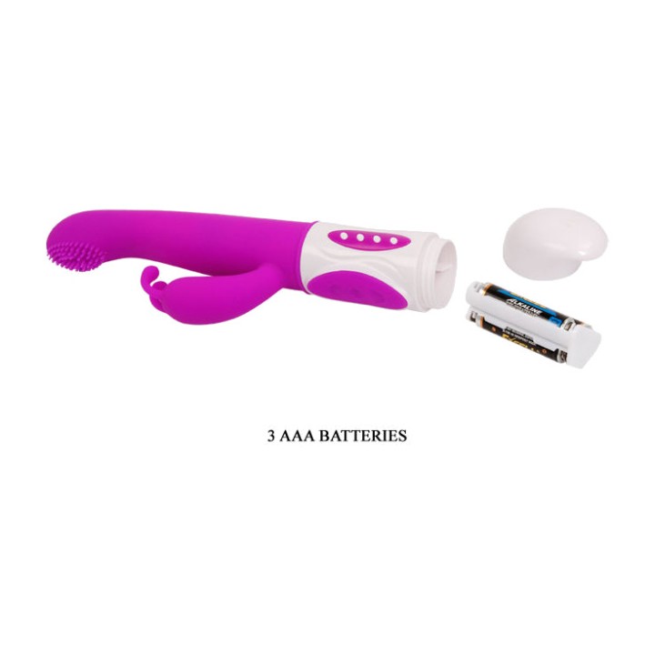 PRETTY LOVE Vibrátor so štětcom SMART HUGH D-207063