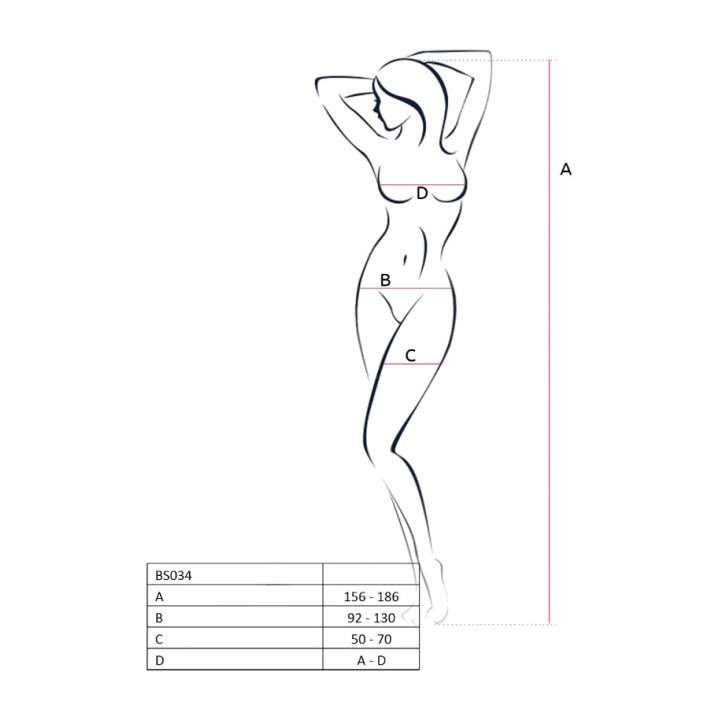 PASSION Bodystocking de mujer BS034