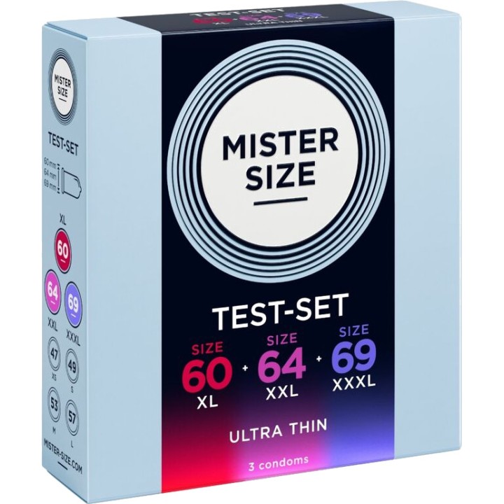 MISTER SIZE Probierpackung mit 3 ultradünnen Kondomen in