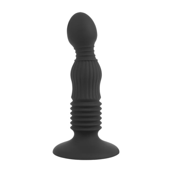 CHISA Plug anal de silicona estriado con ventosa DELIGHT