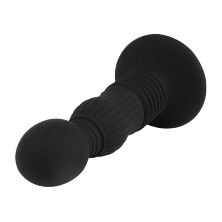 CHISA Plug anal de silicona estriado con ventosa DELIGHT