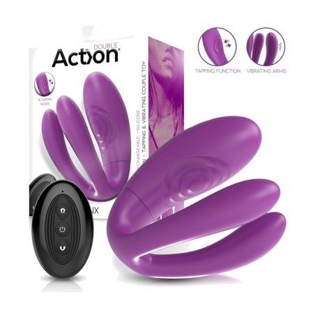 vibrador para parejas con función tapping, recargable y mando a distancia twinx