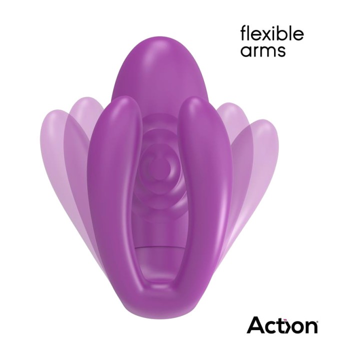 ACTION Rechargeable couples’ vibrator with tapping function