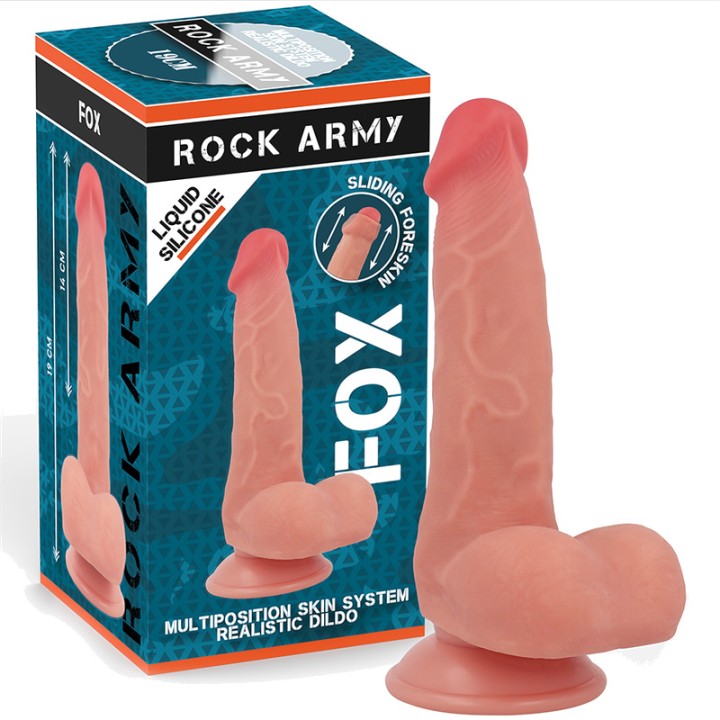 ROCKARMY Dildo realista de dupla densidade e silicone