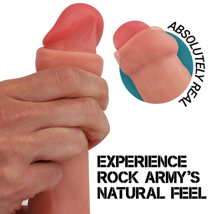 ROCKARMY Dildo realistico a doppia densità e silicone