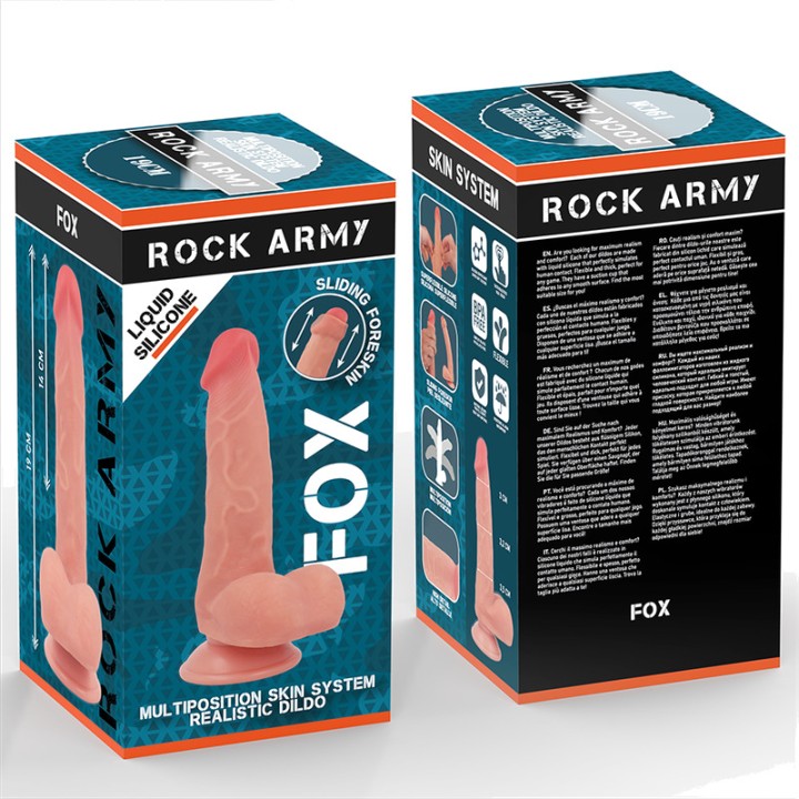 ROCKARMY Dildo realista de dupla densidade e silicone