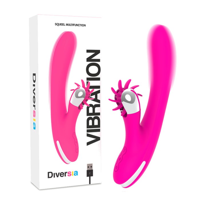 DIVERSIA Wibrator z uszkiem BUNNY-VIBRATING 24 CM D-232424