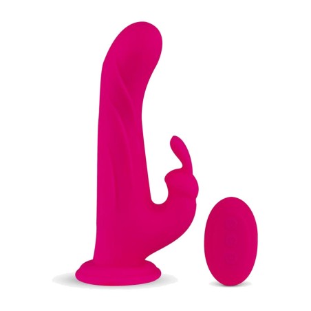 vibromasseur rabbit rotatif submersible avec ventouse et télécommande whirl-pulse