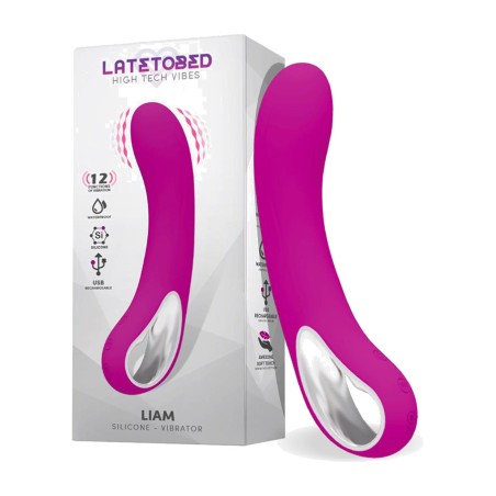 usb-rechargeable silicone vibrator with 12 functions liam