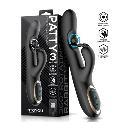vibrador rabbit con bola rotatoria 360º patty