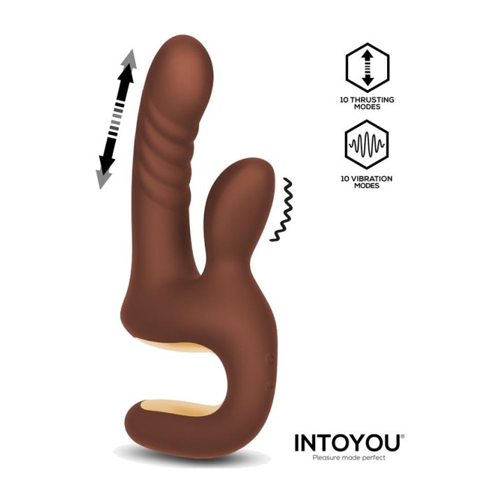 INTOYOU Rabbit-Vibrator mit Stoßfunktion und ergonomischem