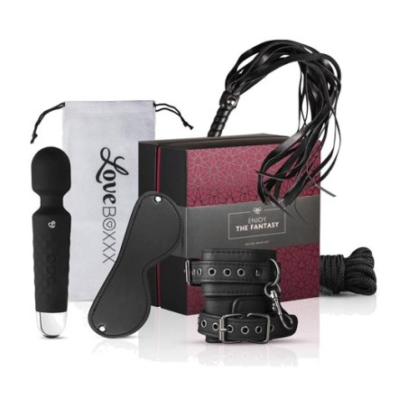 set bdsm avec masseur, corde, menottes, masque et martinet