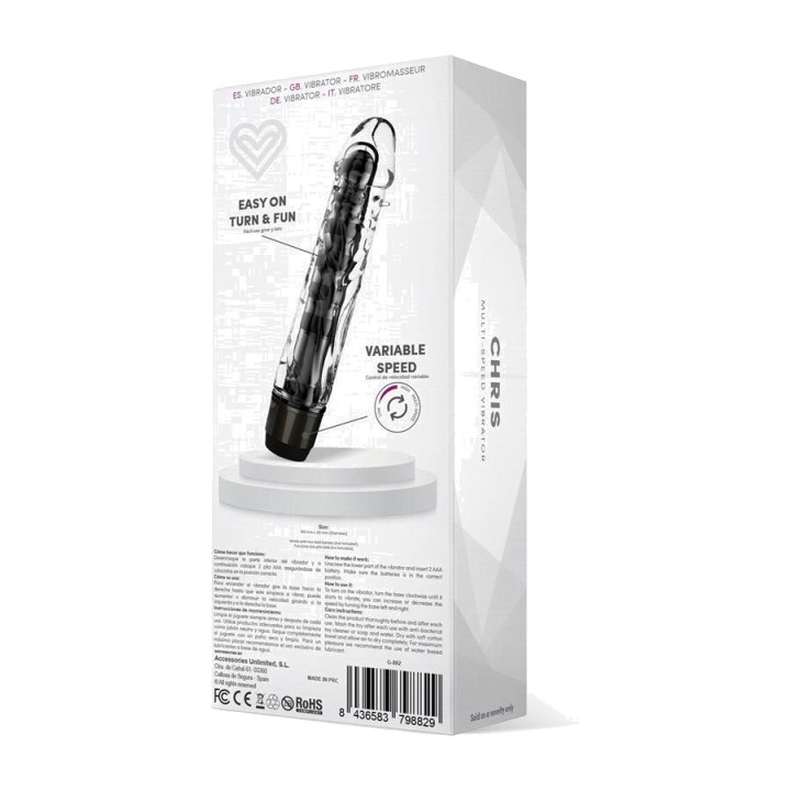 LATETOBED Multispeed jelly vibrator CHRIS G-882VAR
